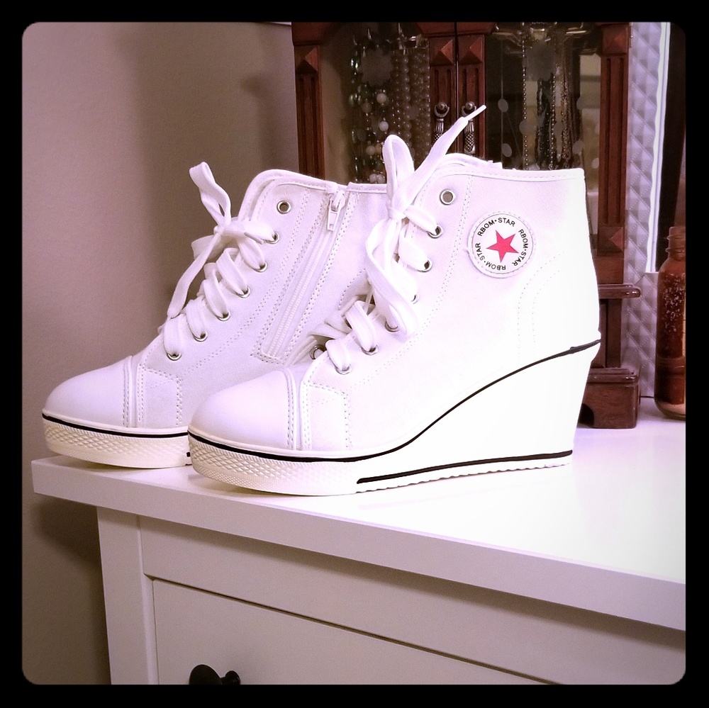 White Wedge Shoes - Size 8.5 - NWOT